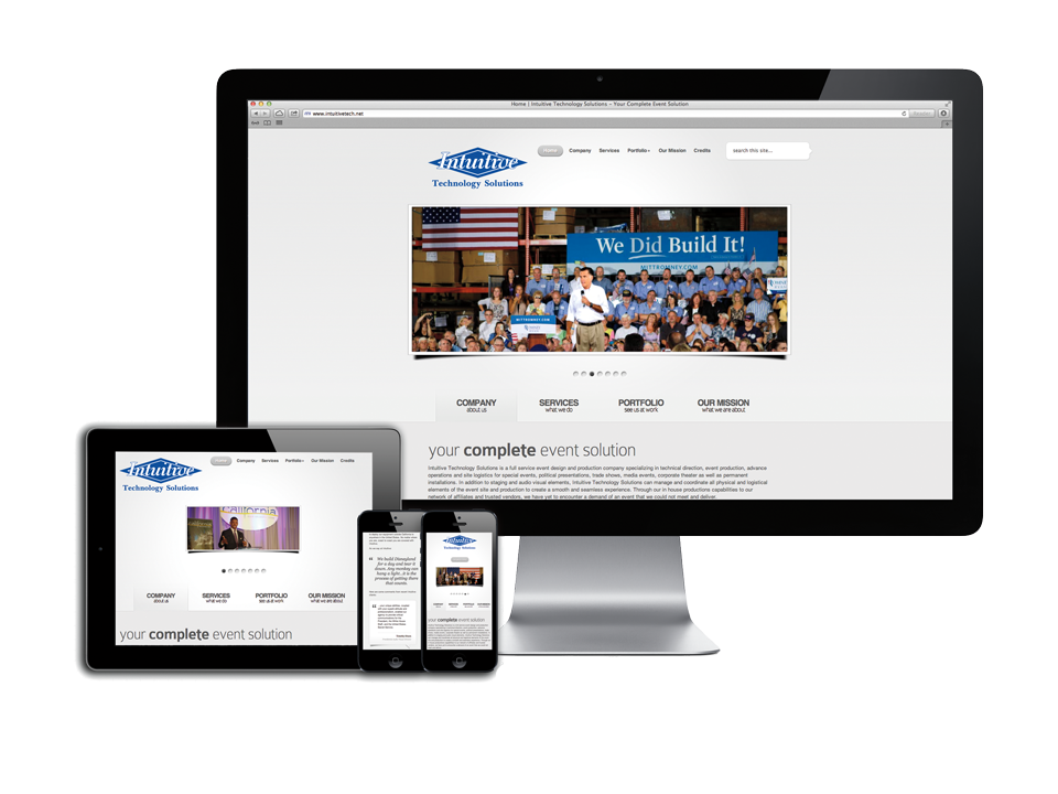 Website Design for Intuitive Technology Solutions by Infusion Design Group in Roseville, CA.