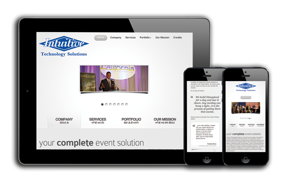 Website Design for Intuitive Technology Solutions by Infusion Design Group in Roseville, CA.